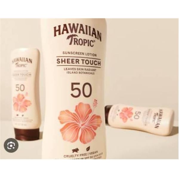 Hawaiian Tropic Sheer Touch SPF 50 Sunscreen Lotion, 3 Pack, 240 mL Each