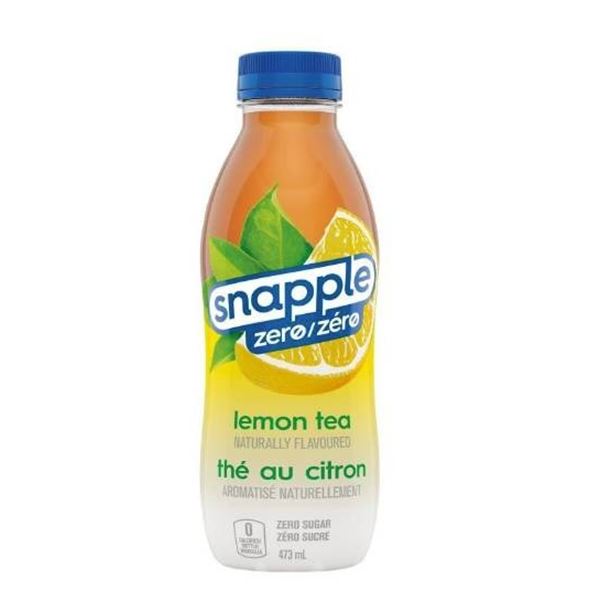 Snapple Zero Sugar Lemon Tea, 12-Pack, 473 mL Bottles