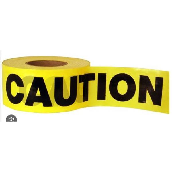 Workhorse 3" x 1000' Barricade Tape - Yellow with Black Text