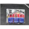 Image 2 : Master Lock 312TRI Outdoor Padlocks, Keyed Alike, 3-Pack