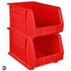 Image 1 : Stacking Red Plastic Storage Bin with Contents