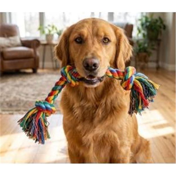 Dogit Rope Toy for Dogs with Colorful Knots and Tug Design