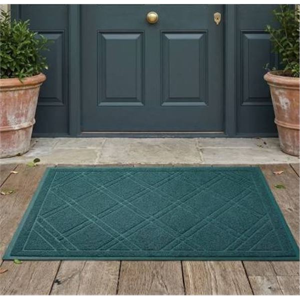SlipToGrip Green Door Mat 42 x 35 Inches, Waterproof and Shake Clean