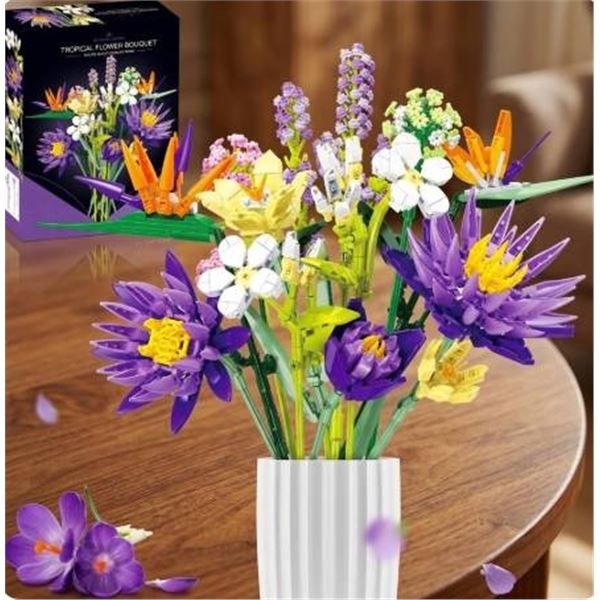 Botanical Garden Tropical Flower Bouquet Kit with 838 Pieces