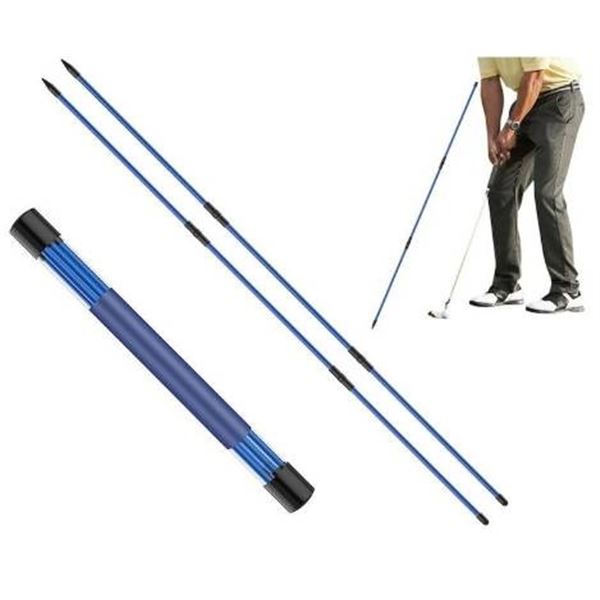 Goldau Foldable Golf Alignment Sticks, 2-Pack, 3-Section, Blue