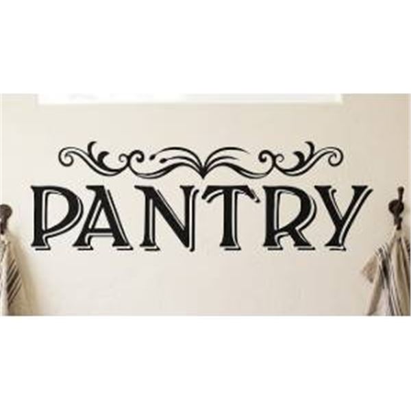Lot of 10 -  Self-Adhesive Wall Decals with Pantry Text Design
