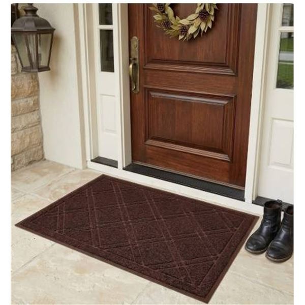 Brown SlipToGrip Waterproof Door Mat, 35×23 Inches