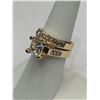 Image 3 : Ladies 14K GP Princess Cut 1.2 Carat Solitaire Wedding ring set