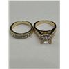 Image 7 : Ladies 14K GP Princess Cut 1.2 Carat Solitaire Wedding ring set