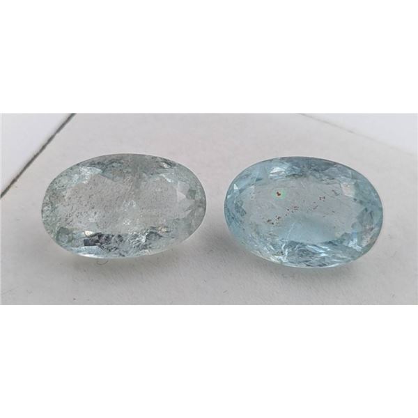 20.24 ct Certified Aquamarine gemstone Pair ($16,700 Appraisal)