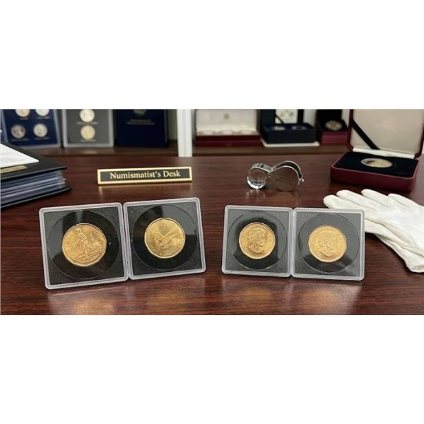 2005 and 2006 Canadian One Dollar Coins Featuring Terry Fox and Olympic Designs (Lot of 2 Coins)
