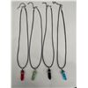 Image 2 : 4 Pendant Necklaces With Colored Gemstone-Style Charms