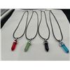 Image 3 : 4 Pendant Necklaces With Colored Gemstone-Style Charms