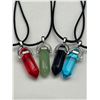Image 4 : 4 Pendant Necklaces With Colored Gemstone-Style Charms