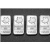 Image 1 : Lot of Four 1-Gram .999 Fine Silver Maple Leaf Bars