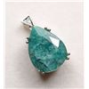 Image 2 : 2.8 ct Certified Silver Emerald gemstone Pendant ($5,165 Appraisal)