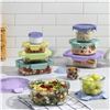 Image 1 : Ello Color-Lock Glass Food Storage Container Set, 20 Pieces