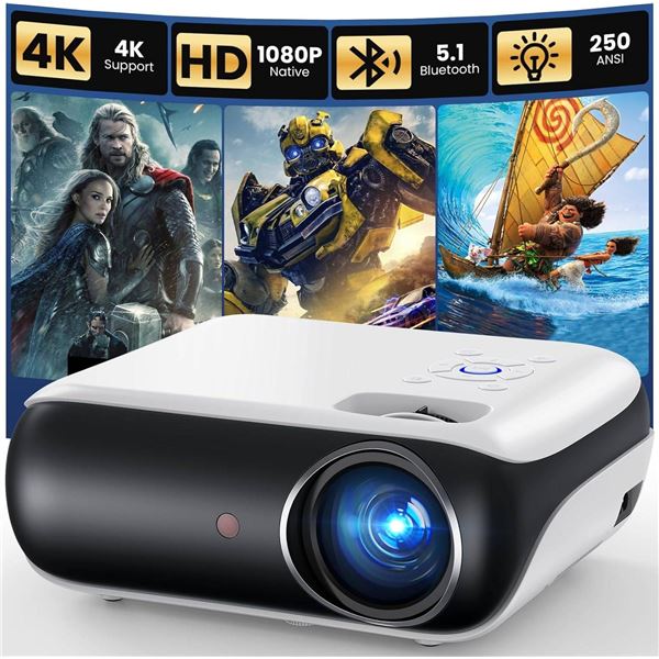 HAPPRUN Native 1080P Bluetooth Projector