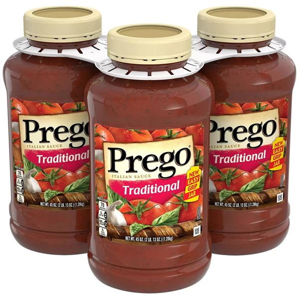 Prego Traditional Pasta Sauce 3 x 1.2 L – No Sugar Added