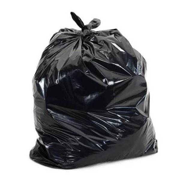Industrial Garbage Bags, 38x40 in, 200 Count, Black