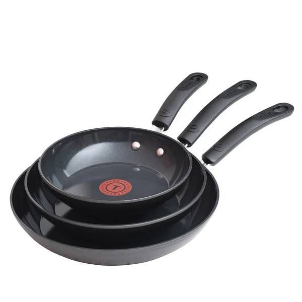 T-Fal Nonstick Fry Pan Set, 3-Piece, Black