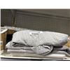 Image 4 : Gray Waffle-Textured Bathroom Curtain with Metal Rings
