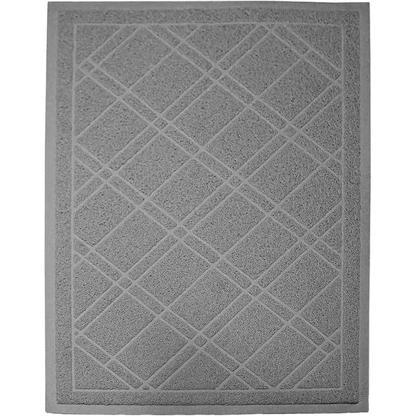 Purple Pet Cat Jumbo Litter Mat – Super Soft, Jumbo Size, Gray, Lot of 2