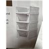 Image 4 : Pack of 4 Stackable Drawer Type Storage for Clothes, White