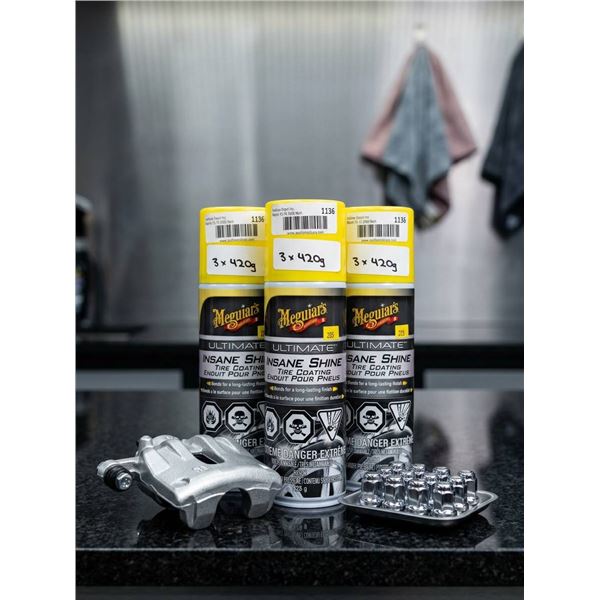 lot of 3 - Meguiar’s Ultimate Insane Shine Tire Coating 420g Aerosol Can