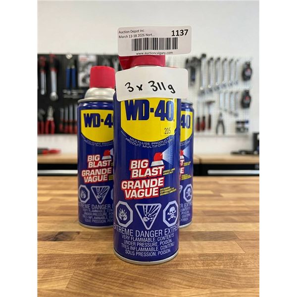 WD-40 Multi-Use Product Big Blast 311g Can – lot of 3