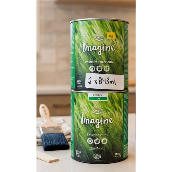 Co-op Imagine Exterior Flat Paint Neutral C6090, 2 x 843 mL