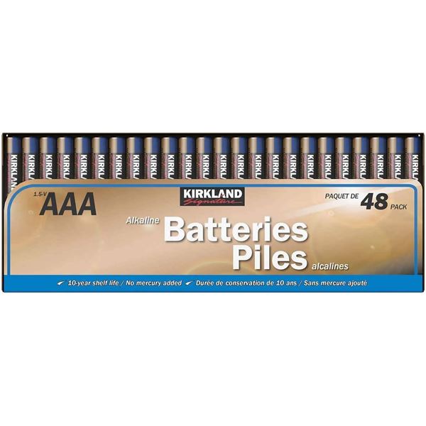 Kirkland AAA Alkaline Batteries - 48 Pack