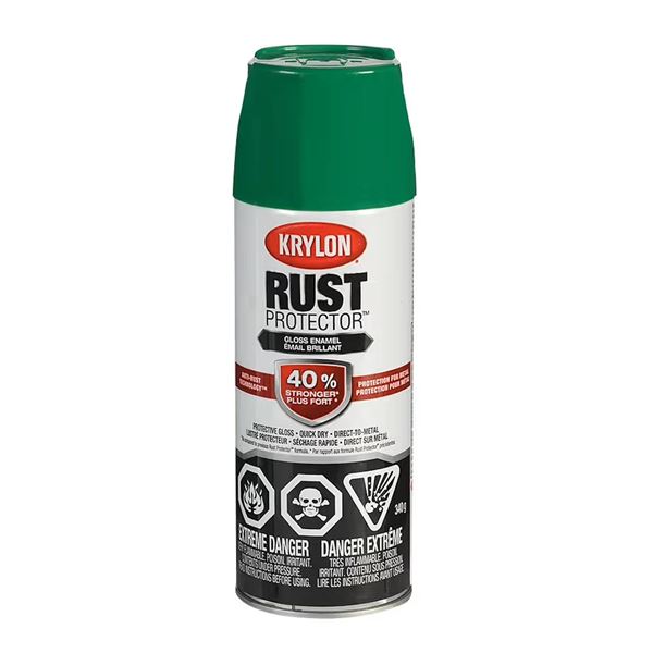 Krylon Rust Protector Gloss Enamel Spray, 340g, 6-Can Set