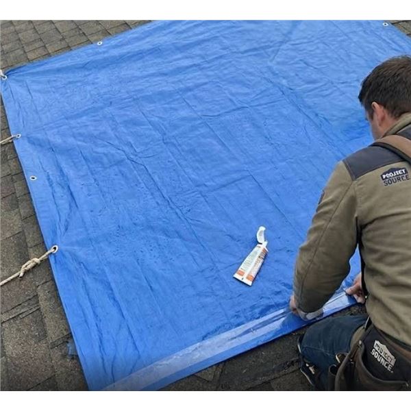 Project Source Blue Tarp 20 ft x 30 ft 3 Mil Lightweight