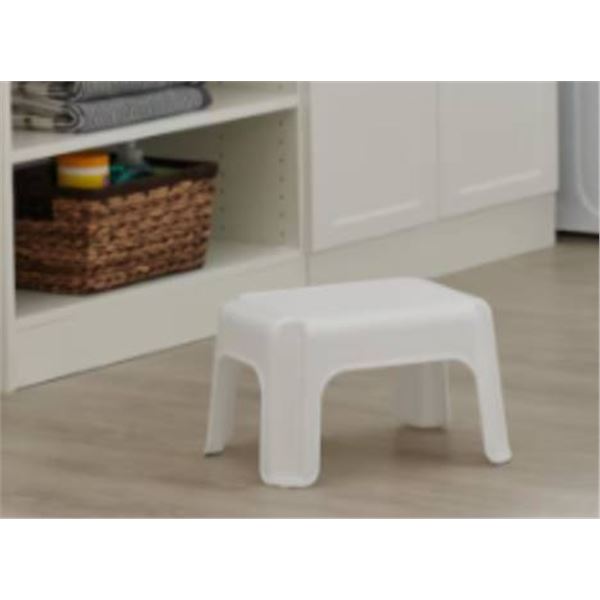 Lot of 2 - Rubbermaid Step Stool White, Holds up to 300 lbs