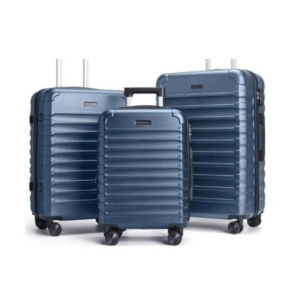 Pack & Fly 3-Piece Navy Blue Luggage Set