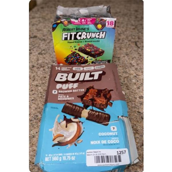 Protein Bars: FITCRUNCH Brownies & Built Puff Bars