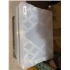 Image 3 : 3 Pack Stackable Clear Plastic - Containers with Handles, 21.5 x 15 x 13.5 Inches