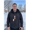 Image 1 : Black Softshell Jacket with Hood and Zipper Pockets