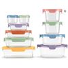 Image 1 : Ello Color Lock Glass Food Storage Set With 20 Pieces