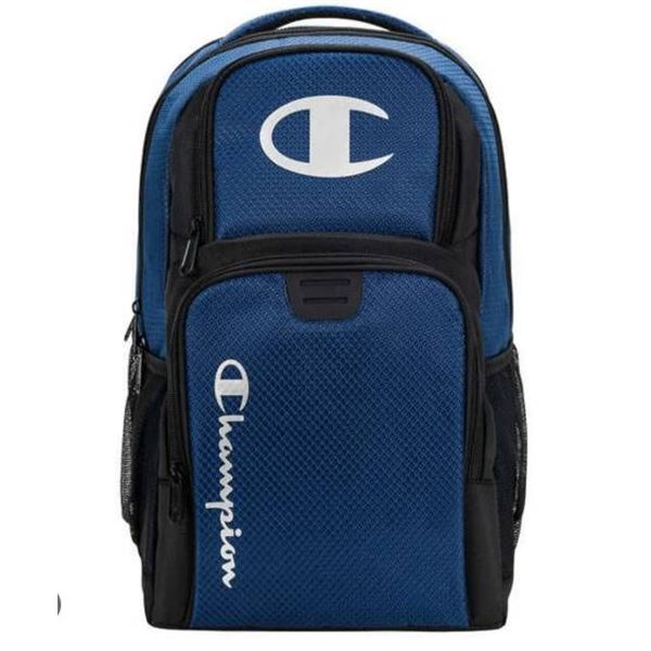 Champion Blue and Black Backpack with Dual Compartments