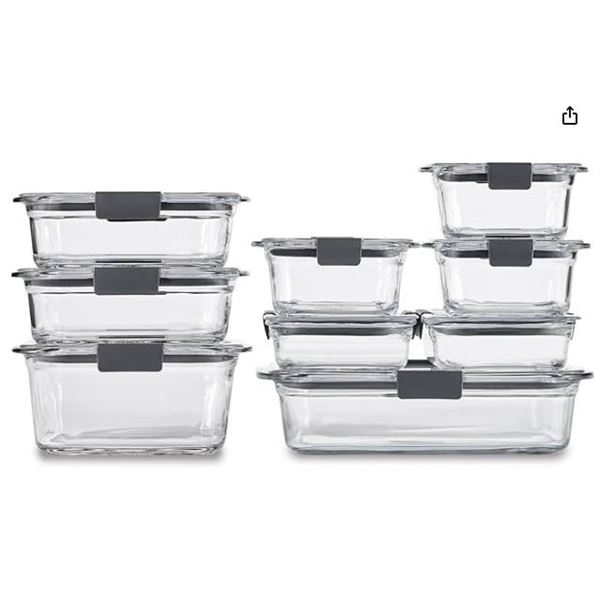 Rubbermaid 24-Piece Glass Food Storage Set with Lids