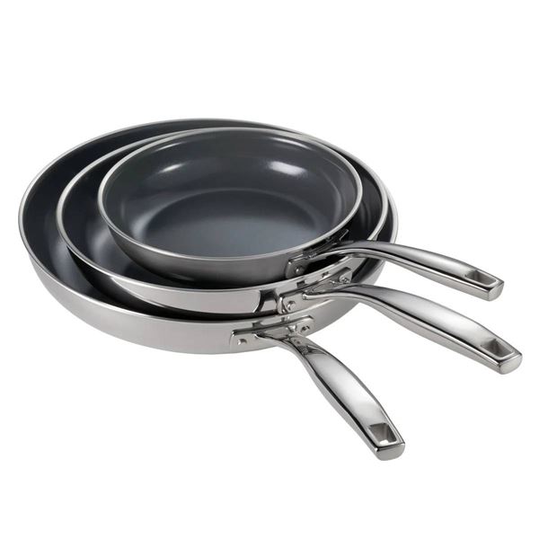 Tramontina Triple Clad Fry Pan Set, Stainless Steel Construction