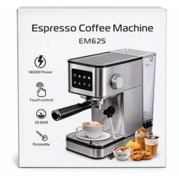 Espresso Coffee Machine Model EM625 with 1400W Power and LED Display