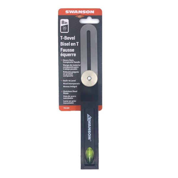 Swanson 8 in T-Bevel  With Adjustable Blade and Level