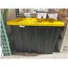 Image 3 : Black Storage Bin with Yellow Lid