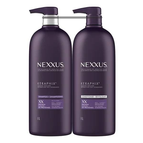 Nexxus Keraphix Shampoo and Conditioner Set, 1L Each