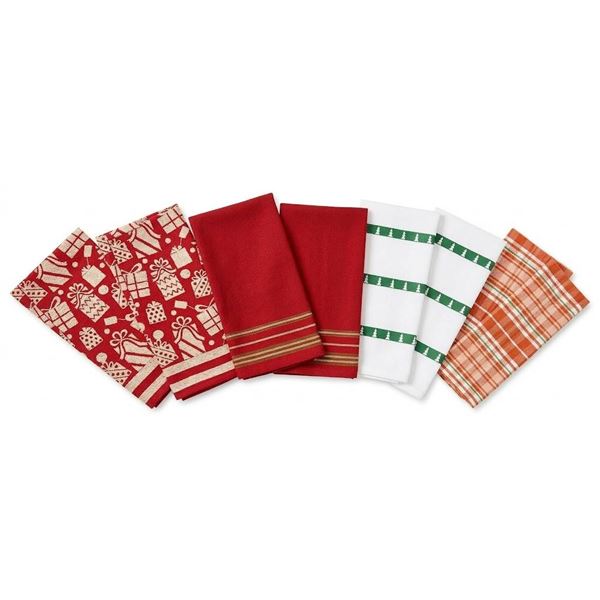 Holiday Kitchen Towels, Set of 8