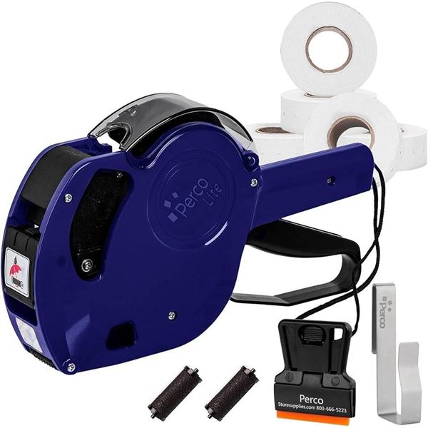 Perco Lite Price Gun Kit with 5000 Labels and 2 Ink Rollers