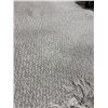 Image 4 : Gray and White Pattern Area Rug with Fringe Edges